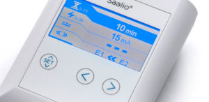 Saalio Iontophoresegerät – Wirkung und Wirkweise – einfach zu bedienendes Steuergerät mit übersichtlichem Display